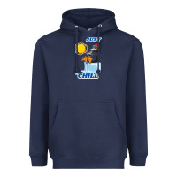 Navy Just Chill Heavyweight Hoodie - artisFamous