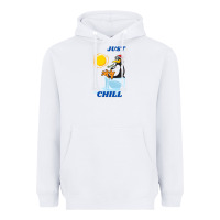 White Just Chill Heavyweight Hoodie - artisFamous