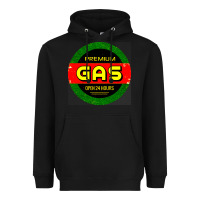 Black GARAGE CAR GASOLINE Heavyweight Hoodie - artisFamous