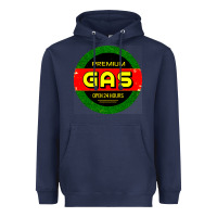 Navy GARAGE CAR GASOLINE Heavyweight Hoodie - artisFamous