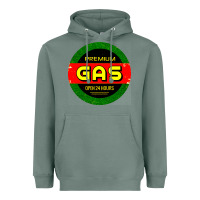 Sage GARAGE CAR GASOLINE Heavyweight Hoodie - artisFamous