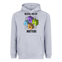 Heather Grey adhd mental health matters Heavyweight Hoodie - artisFamous