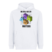 White adhd mental health matters Heavyweight Hoodie - artisFamous