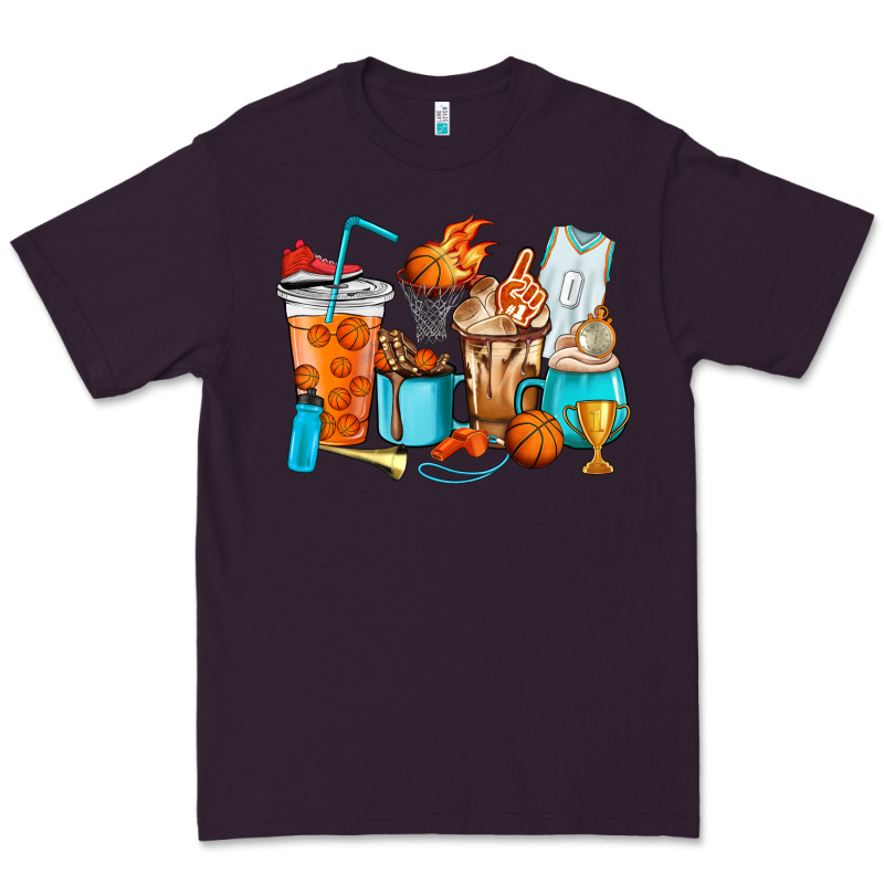 Basketball Coffee Cups Premium Tee by HowdyJamesFarm | Teevron