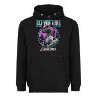 Black distressed teal raptor clever girl t shirt Heavyweight Hoodie - artisFamous