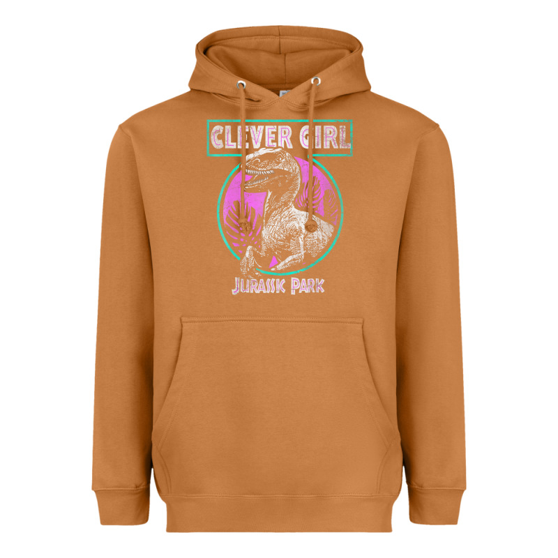 Distressed Teal Raptor Clever Girl T Shirt Heavyweight Hoodie by artisFamous | Teevron