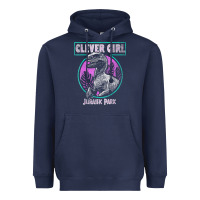 Navy distressed teal raptor clever girl t shirt Heavyweight Hoodie - artisFamous