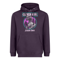 Plum distressed teal raptor clever girl t shirt Heavyweight Hoodie - artisFamous