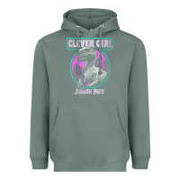 Sage distressed teal raptor clever girl t shirt Heavyweight Hoodie - artisFamous