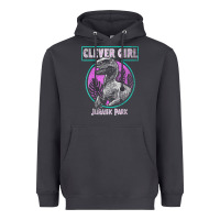 Smoke distressed teal raptor clever girl t shirt Heavyweight Hoodie - artisFamous