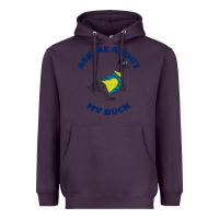 Plum ask me about my duck Heavyweight Hoodie - artisFamous