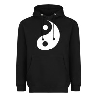 Black yin yang Heavyweight Hoodie - artisFamous