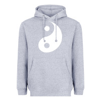 Heather Grey yin yang Heavyweight Hoodie - artisFamous