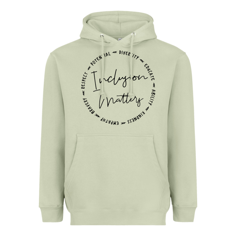 Inclusion Matters With Empathy Bravery Respect Heavyweight Hoodie by artisFamous | Teevron