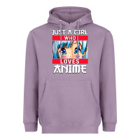Lavender just a girl who loves anime japanese cute Heavyweight Hoodie - artisFamous
