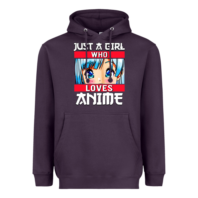 Just A Girl Who Loves Anime Japanese Cute Heavyweight Hoodie by artisFamous | Teevron
