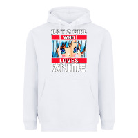 White just a girl who loves anime japanese cute Heavyweight Hoodie - artisFamous