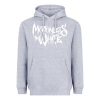 Heather Grey motionless in white Heavyweight Hoodie - artisFamous
