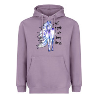 Lavender just a girl who loves horses Heavyweight Hoodie - artisFamous
