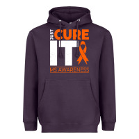 Plum just cure it ms multiple sclerosis awareness Heavyweight Hoodie - artisFamous
