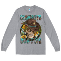 Heather Grey Cowboys Don't Die Long Sleeve Tee - FaDigitalArtStudio