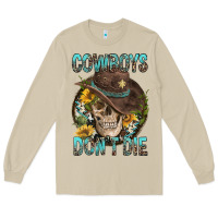 Mushroom Cowboys Don't Die Long Sleeve Tee - FaDigitalArtStudio