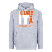 Heather Grey just cure it ms multiple sclerosis awareness Heavyweight Hoodie - artisFamous