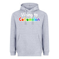 Heather Grey kids vibing to cocomelon Heavyweight Hoodie - artisFamous