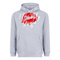 Heather Grey kiss lips i love my gringo wife girlfriend premium Heavyweight Hoodie - artisFamous