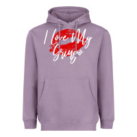 Lavender kiss lips i love my gringo wife girlfriend premium Heavyweight Hoodie - artisFamous