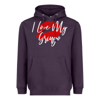 Kiss Lips I Love My Gringo Wife Girlfriend Premium Heavyweight Hoodie | Teevron