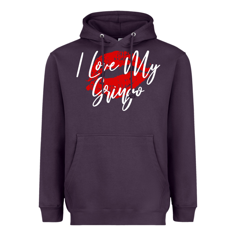 Kiss Lips I Love My Gringo Wife Girlfriend Premium Heavyweight Hoodie by artisFamous | Teevron