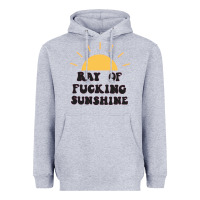 Heather Grey ray of sunshine Heavyweight Hoodie - artisFamous