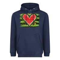 Navy Watermelon Heart Heavyweight Hoodie - artisFamous