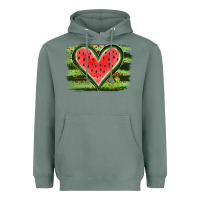 Sage Watermelon Heart Heavyweight Hoodie - artisFamous