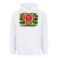 White Watermelon Heart Heavyweight Hoodie - artisFamous