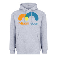 Heather Grey miami open Heavyweight Hoodie - artisFamous