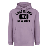 Lavender long island ny gym style distressed amber print Heavyweight Hoodie - artisFamous