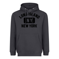 Smoke long island ny gym style distressed amber print Heavyweight Hoodie - artisFamous