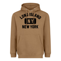 Toasted Coconut long island ny gym style distressed amber print Heavyweight Hoodie - artisFamous