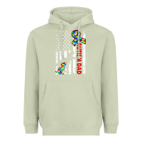 Matcha mens distressed dinosaur autism dad usa flag Heavyweight Hoodie - artisFamous