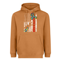 Meerkat mens distressed dinosaur autism dad usa flag Heavyweight Hoodie - artisFamous
