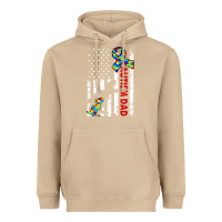 Mushroom mens distressed dinosaur autism dad usa flag Heavyweight Hoodie - artisFamous