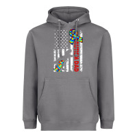 Storm mens distressed dinosaur autism dad usa flag Heavyweight Hoodie - artisFamous
