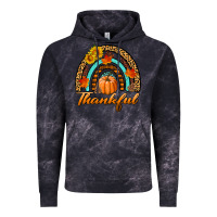 Cloud Black thankful pumpkin rainbow Vintage Hoodie - BundleAndBundleShop