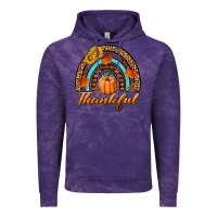 Cloud Purple thankful pumpkin rainbow Vintage Hoodie - BundleAndBundleShop