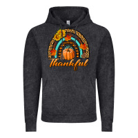 Vintage Black thankful pumpkin rainbow Vintage Hoodie - BundleAndBundleShop