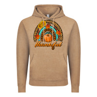 Vintage Coffee thankful pumpkin rainbow Vintage Hoodie - BundleAndBundleShop