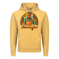 Vintage Mustard thankful pumpkin rainbow Vintage Hoodie - BundleAndBundleShop