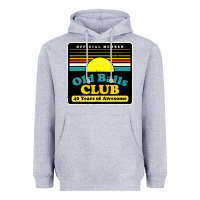 Heather Grey mens old balls club 40 years awesome Heavyweight Hoodie - artisFamous